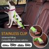 2-Pack Dog Car Safety Belts for Ford F-150, Adjustable Reflective Dog Seat Belts with Elastic Shock Absorption, Black view 4