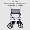 Foldable Portable Commode Chair with Hand Brakes and Padded Seat, Rolling Shower Transport Chair for Seniors and People with Disabilities view 2