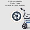 Foldable Portable Commode Chair with Hand Brakes and Padded Seat, Rolling Shower Transport Chair for Seniors and People with Disabilities view 3