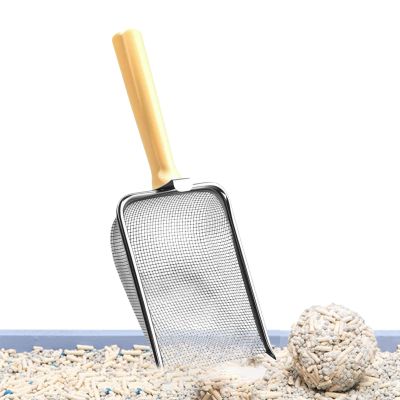 BCJMKDX Stainless Steel Cat Litter Scoop with Mesh Design and Comfortable Handle