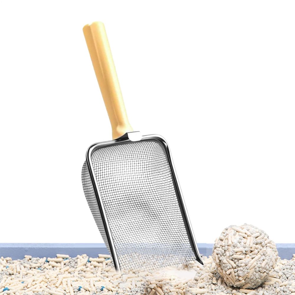 BCJMKDX Stainless Steel Cat Litter Scoop with Mesh Design and Comfortable Handle