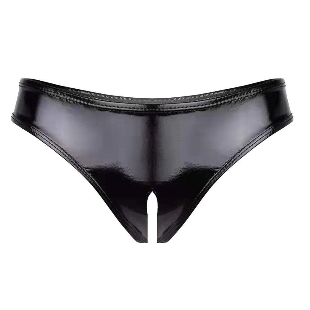 Open Crotch Women's PU Underwear