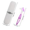 Travel Toothbrush for Dentures with Double-Sided Bristles, 2-Piece view 2