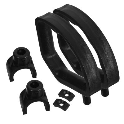 STOBAZA 2-Piece Stable Wheelchair Footrest Mounting Block Set, Black, for 25.4 mm Tubes