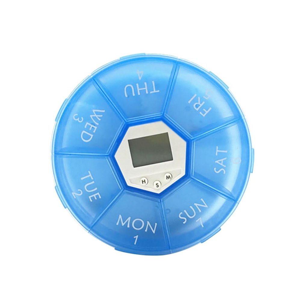 VALICLUD Electronic Medication Organizer with 7 Compartments and Alarm Reminder