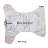 PAMINGONO Washable Baby Diapers for Newborns, Polyester, 4-Pack view 3