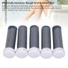 Denash Foot File Roller Heads, Reusable Quartz Stone Rollers for Micro Pedi Nano, 5-Pack view 2