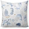 PinkZebra Kids’ Pillowcase, 25 x 25 cm, 100% Cotton, OEKO-TEX Standard 100, Zipper, Sea Animals view 1