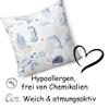 PinkZebra Kids’ Pillowcase, 25 x 25 cm, 100% Cotton, OEKO-TEX Standard 100, Zipper, Sea Animals view 3