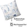PinkZebra Kids’ Pillowcase, 25 x 25 cm, 100% Cotton, OEKO-TEX Standard 100, Zipper, Sea Animals view 4