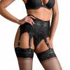 Sexy High-Waist Lace Garter Belt Lingerie Set for Women, Adjustable view 1