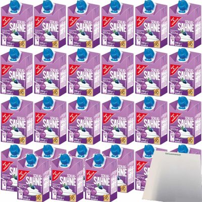 usy Bundle: Gut & Günstig Lactose-Free UHT Whipping Cream, 30% Fat, 27 x 200 g + usy Block