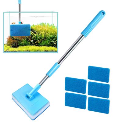 Aquarium Cleaning Brush, Telescopic Fish Tank Glass Cleaner