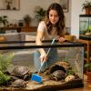 Aquarium Cleaning Brush, Telescopic Fish Tank Glass Cleaner view 3