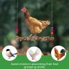 Chicken Toy for Coop, Non-Slip Wooden Bar view 4