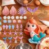 Mermaid Cake Decorations with Bubbles and Starfish view 3