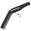HOMOCONO Portable Folding Comb for Men with Oval Acrylic Mirror and Keychain view 1