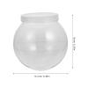 OHPHCALL Shatterproof Plastic Betta Aquarium, Small Round Fish Bowl, 2,200 mL view 2