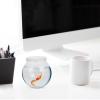 OHPHCALL Shatterproof Plastic Betta Aquarium, Small Round Fish Bowl, 2,200 mL view 4