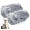 QIANCHAOJI Soft Gray Washable Pet Blanket, Cozy Indoor Mat for Cats, Puppies and Dogs of All Sizes (76 x 104 cm) view 2