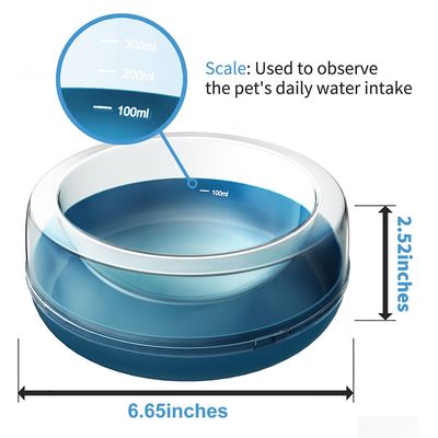 2-in-1 Cat and Dog Bowl, Wobble Interactive Pet Bowl, Blue