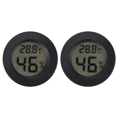 Qcwwy Round Digital Hygrometer-Thermometer