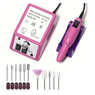 20,000 RPM Electric Nail Drill Machine Set, Rose Red