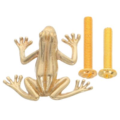 CHICAMPERA Brass Frog-Shaped Cabinet and Drawer Handle, Easy Installation, Decorative Furniture Hardware for Kids' Rooms