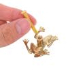 CHICAMPERA Brass Frog-Shaped Cabinet and Drawer Handle, Easy Installation, Decorative Furniture Hardware for Kids' Rooms view 4