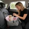 Oxxggkao Practical Dog Travel Bed for Cars and Home with Secure Seat Belt Attachment and Memory Foam view 2