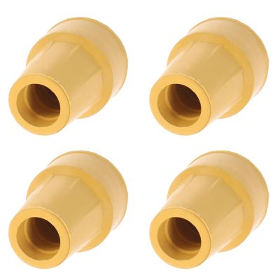 SECFOU Replacement Tips for Walking Sticks and Crutches, 4-Pack, Yellow Non-Slip Rubber