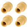 SECFOU Replacement Tips for Walking Sticks and Crutches, 4-Pack, Yellow Non-Slip Rubber view 1