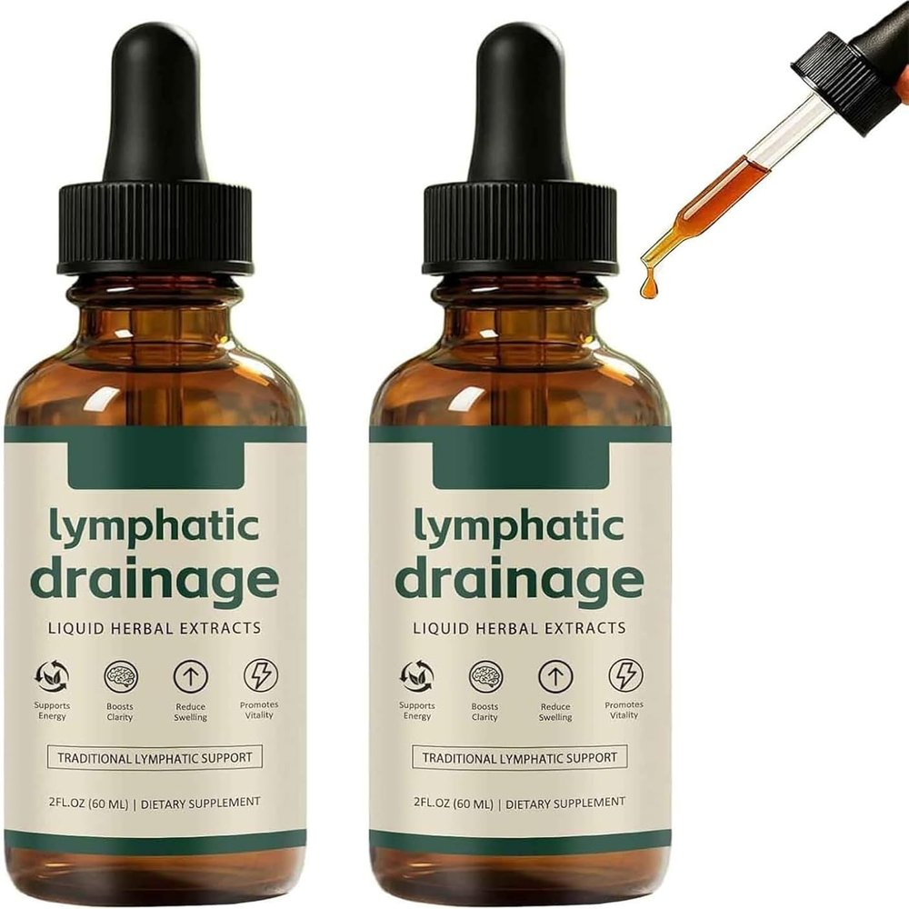 Lymphatic Drainage-l, Lymphatic Drainage Drops, Cleansing & Detoxification, Natural Herbs, Easy to Use, Vegan & Sugar-Free, Detoxification for Your Body