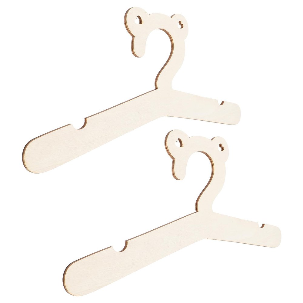 SHERCHPRY Children's Clothes Hangers, Brown, 2-Pack
