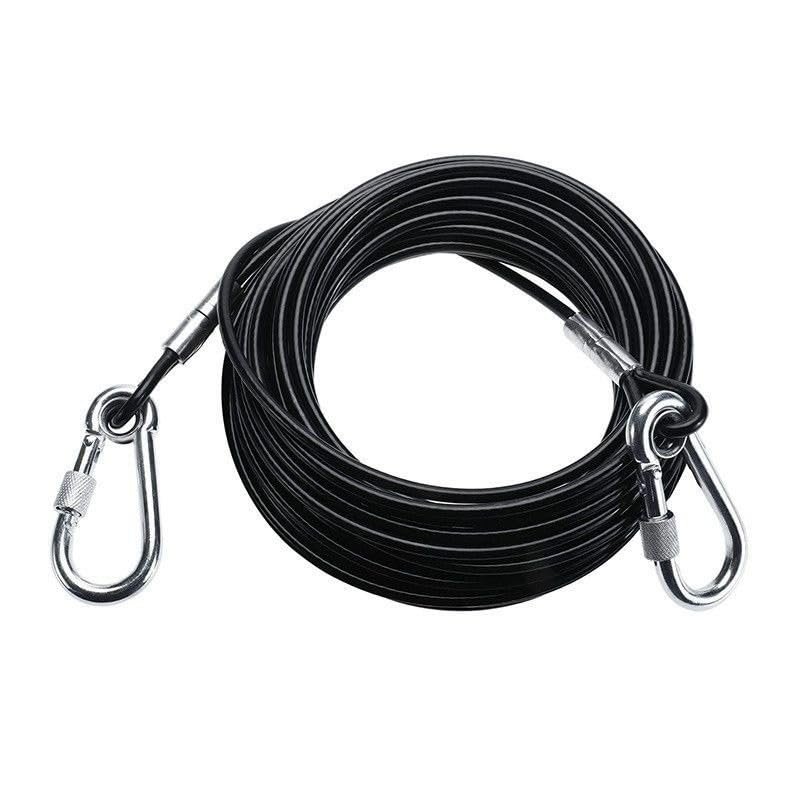 YIGOOWN Dog Tie Out Leash 5m Stainless Steel PVC