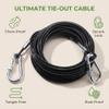 YIGOOWN Dog Tie Out Leash 5m Stainless Steel PVC view 2