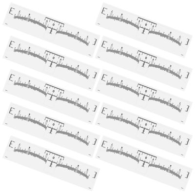 Disposable PVC Eyebrow Positioning Rulers, White, 10 Pcs
