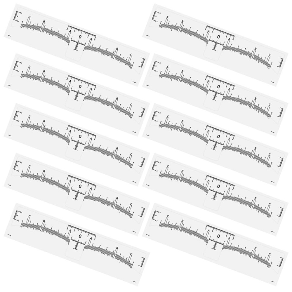 Disposable PVC Eyebrow Positioning Rulers, White, 10 Pcs