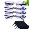 Automatic Vision-Adjusting Glasses with Case, Autofocus Self-Adjusting Glasses, Adaptive Liquid Crystal Focus Glasses for Women and Men (4*A, 1.0X) view 1