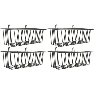 ROMISBABA 4-Pack Iron Rabbit Feeders, Reusable and Tip-Resistant Hanging Feed Racks for Rabbits and Small Pets