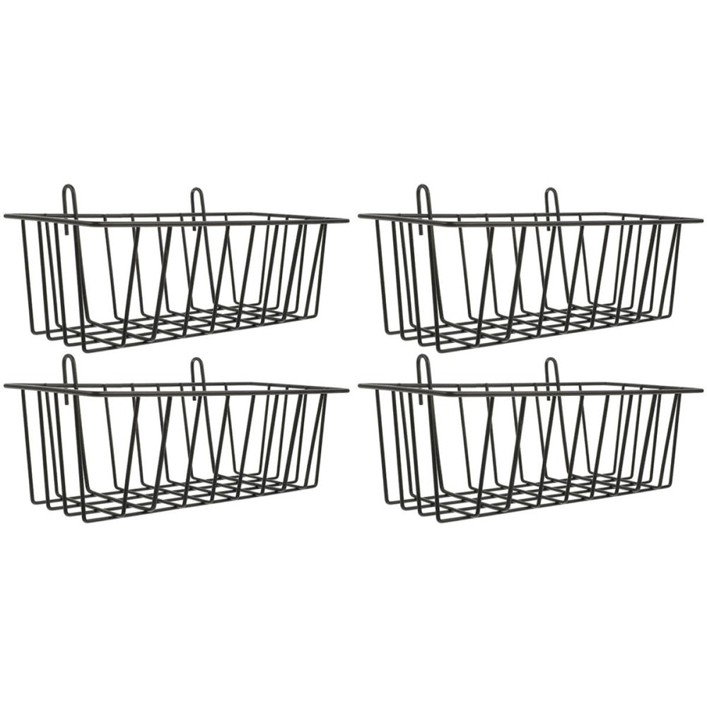 ROMISBABA 4-Pack Iron Rabbit Feeders, Reusable and Tip-Resistant Hanging Feed Racks for Rabbits and Small Pets