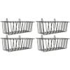 ROMISBABA 4-Pack Iron Rabbit Feeders, Reusable and Tip-Resistant Hanging Feed Racks for Rabbits and Small Pets view 1