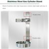GHFXSCV Gas Cylinder Holder, Stainless Steel Floor Stand for Oxygen Cylinders, Storage Compartment, 2 Pieces, 14 cm Diameter view 3