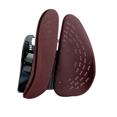 NOENNULL Adjustable Ergonomic Lumbar Support Backrest Cushion for Office and Car, Breathable Mesh (Brown)