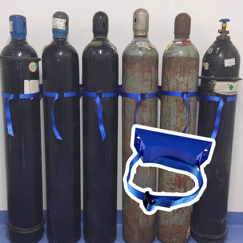 GHFXSCV Heavy-Duty Wall Rack for Gas Cylinders, Secure Upright Storage for Oxygen, Propane, CO2, and Nitrogen Cylinders