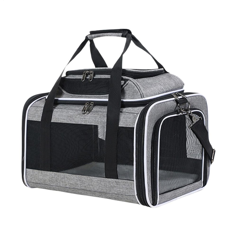 Expandable Soft-Sided Breathable Mesh Cat Carrier