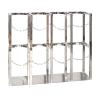GHFXSCV Stainless Steel Oxygen Cylinder Cart, 60 cm Tall, with Double Safety Chain and Shelf, 25 cm L × 45 cm W view 1