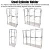 GHFXSCV Stainless Steel Oxygen Cylinder Cart, 60 cm Tall, with Double Safety Chain and Shelf, 25 cm L × 45 cm W view 3
