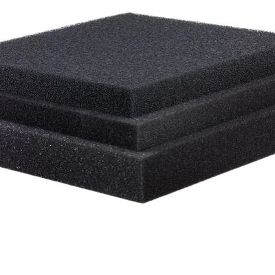 Waterproof Neoprene Fabric Aquarium Filter Wool, Cotton, Black, Multiple Grades, 15/25/35/50 PPI (35 PPI, 100 × 12 × 4 cm)