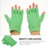 Moisturizing Fingerless Fabric Gloves, 2 Pairs, Blue view 4